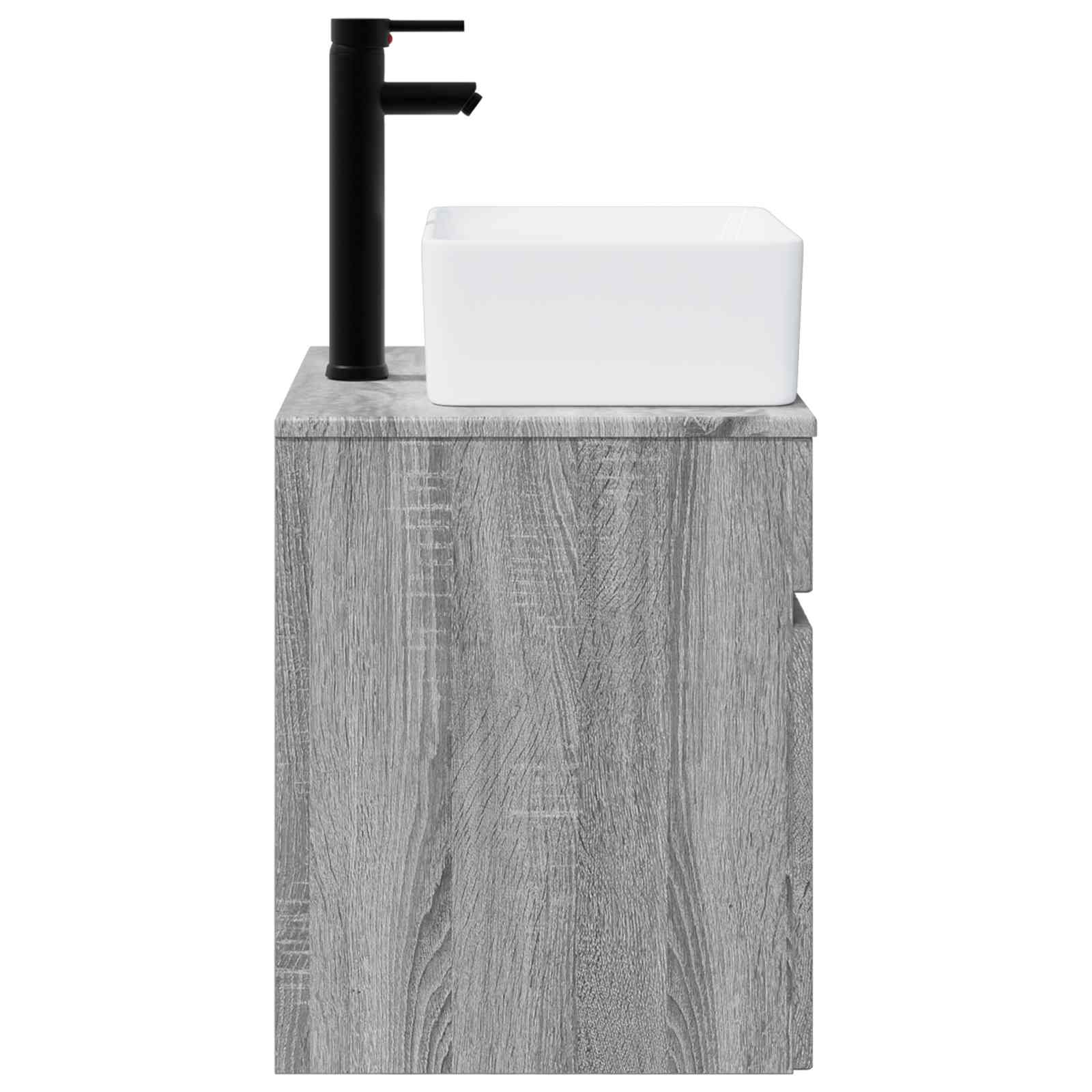Vanidade de pia de parede sonoma cinzento 49 x 41 x 63 cm