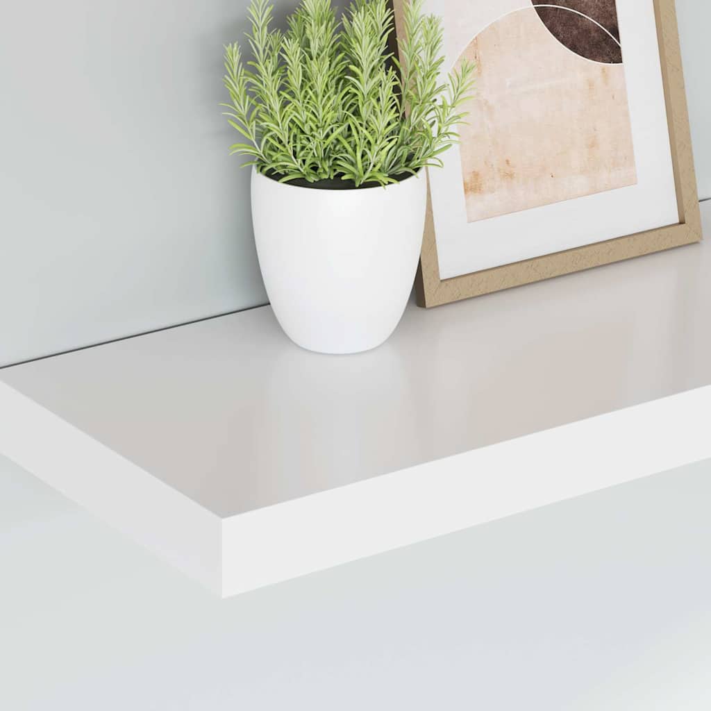 Prateleira de parede suspensa 50x23,5x3,8 cm MDF branco