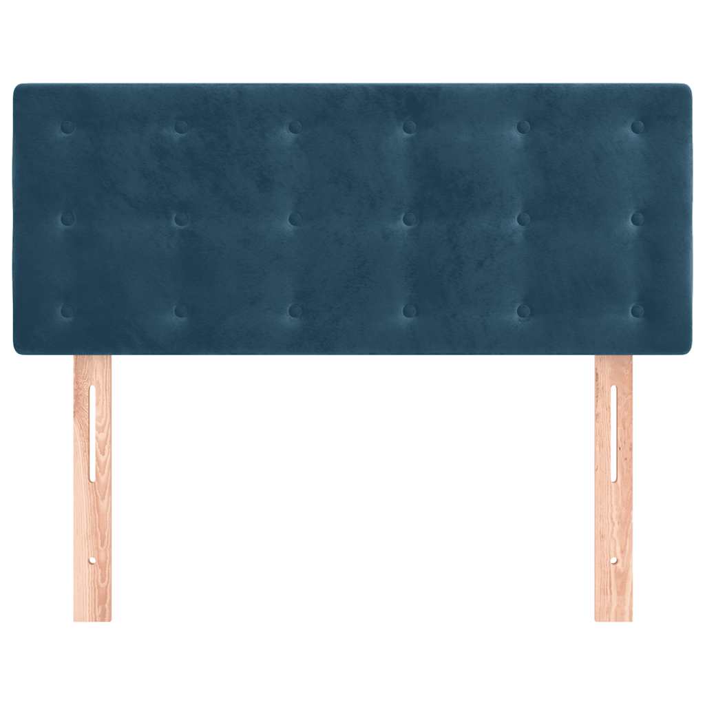 Cabeceira de cama veludo 80x5x78/88 cm azul