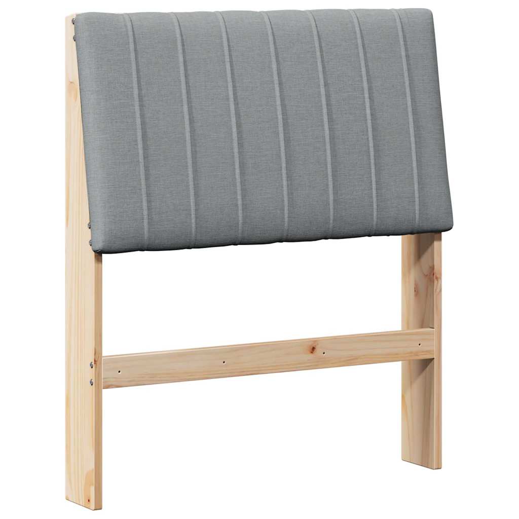 Cabeceira estofada cinzento-claro 80 cm