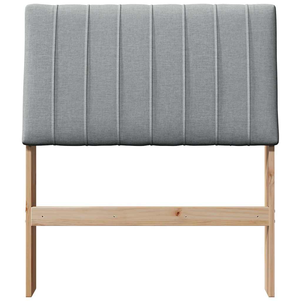 Cabeceira estofada cinzento-claro 80 cm