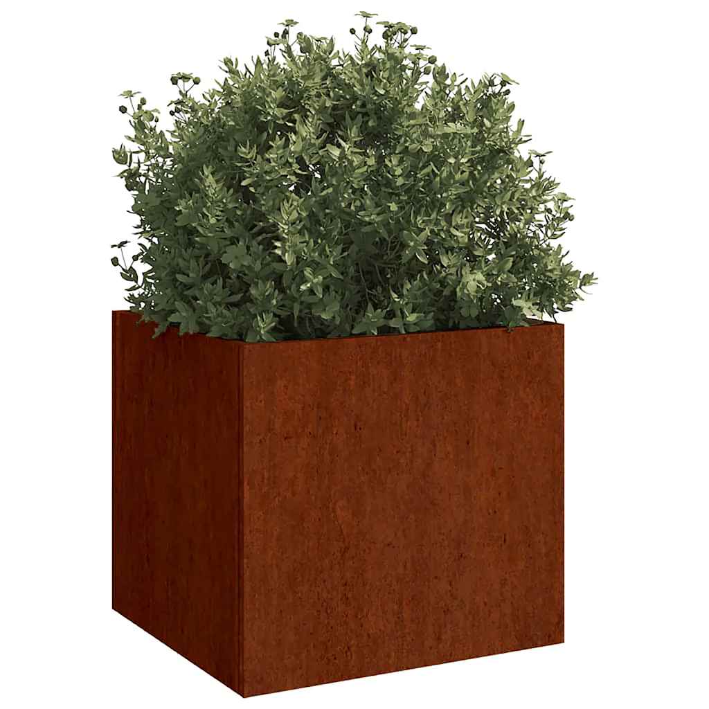 Vasos/floreiras 2 pcs 49x47x46 cm aço corten