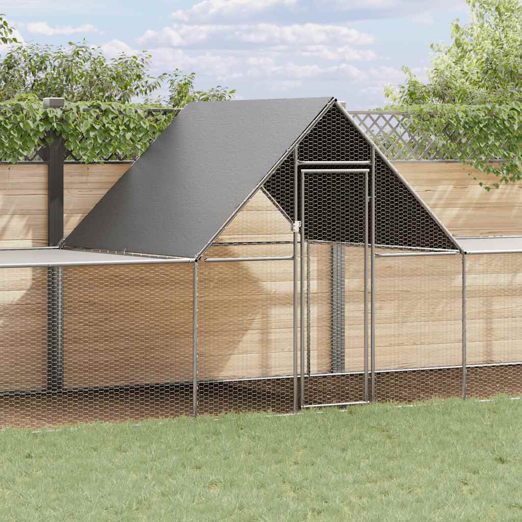 Galinheiro 10x2x2 m aço galvanizado