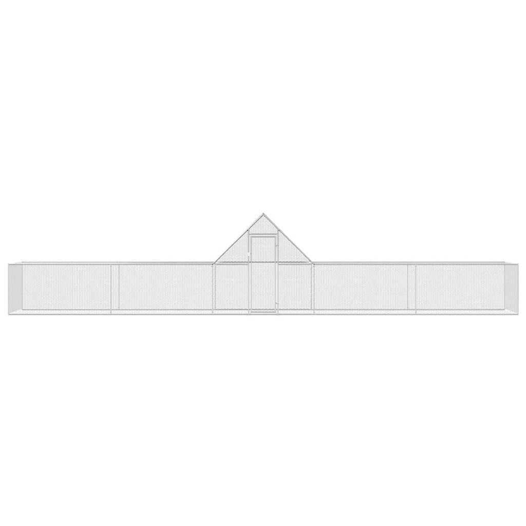 Galinheiro 10x2x2 m aço galvanizado