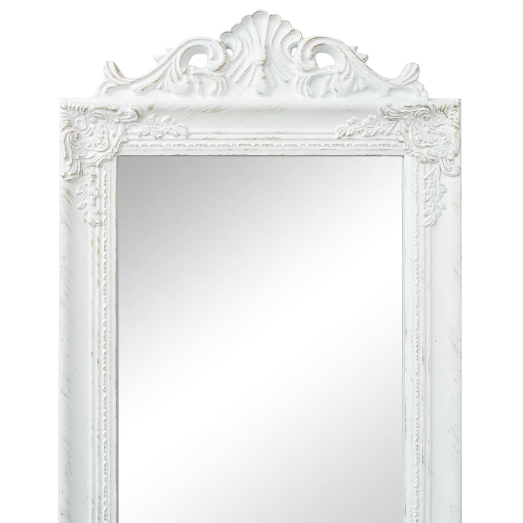 Espelho de pé estilo barroco 160x40 cm branco