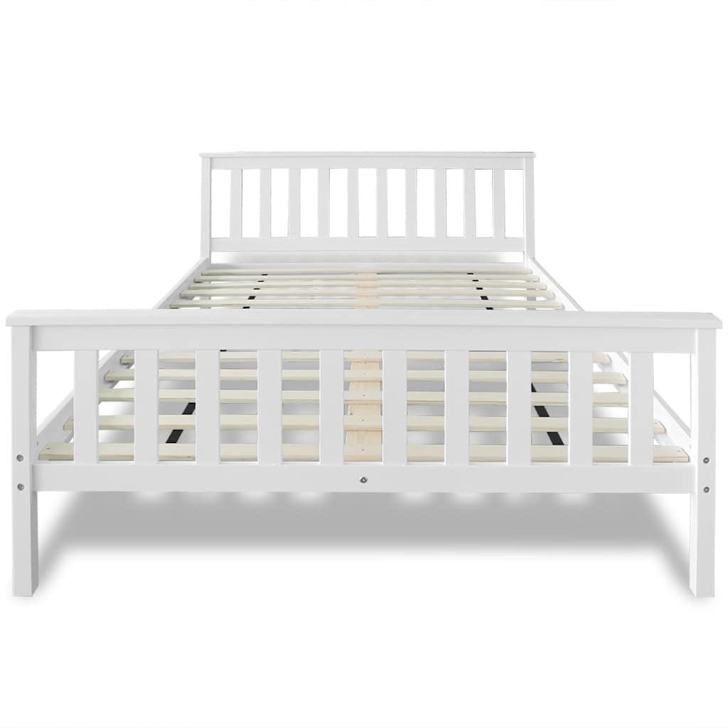 Cama com colchão 140x200 cm madeira de pinho maciça