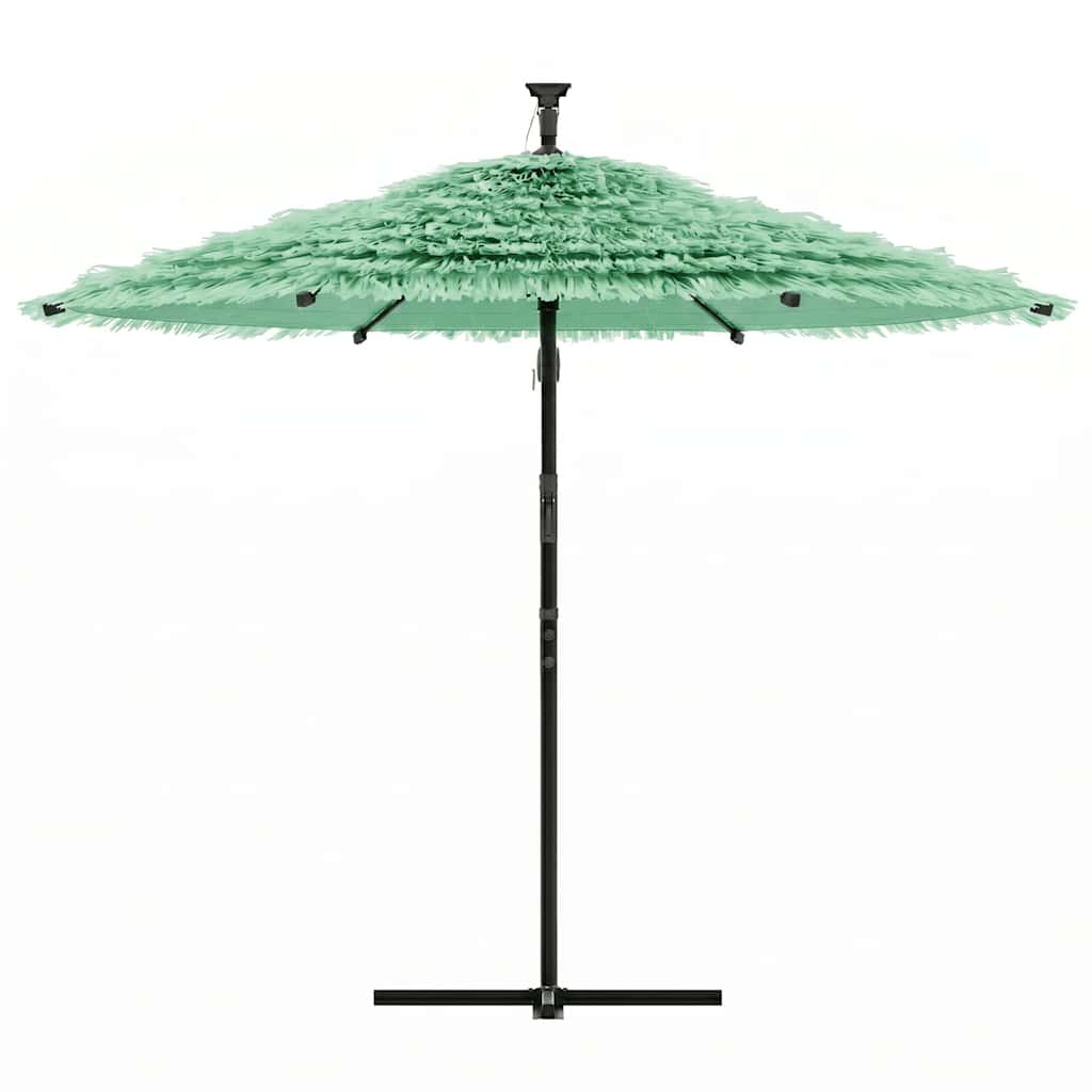 Guarda-sol de jardim com poste de aço 269x269x235 cm verde