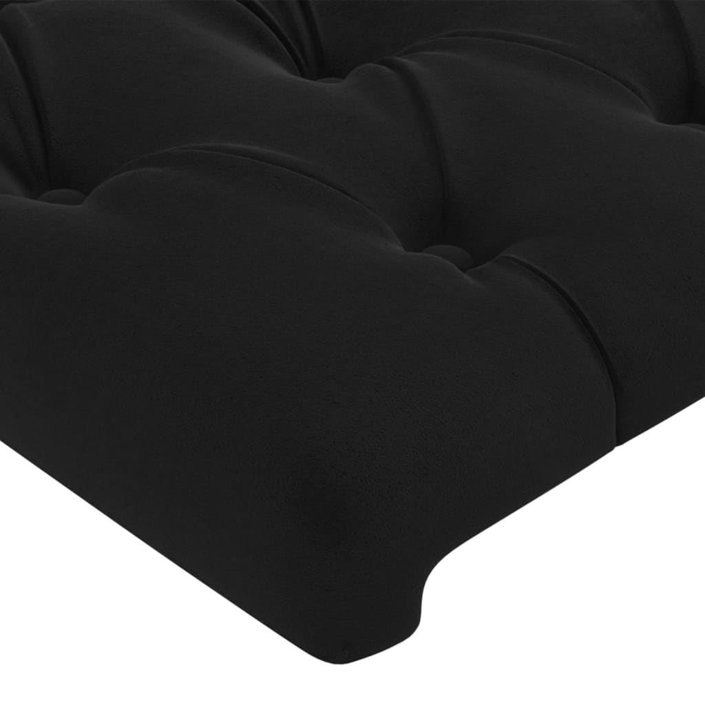 Cabeceiras preto 200x7x78/88 cm veludo
