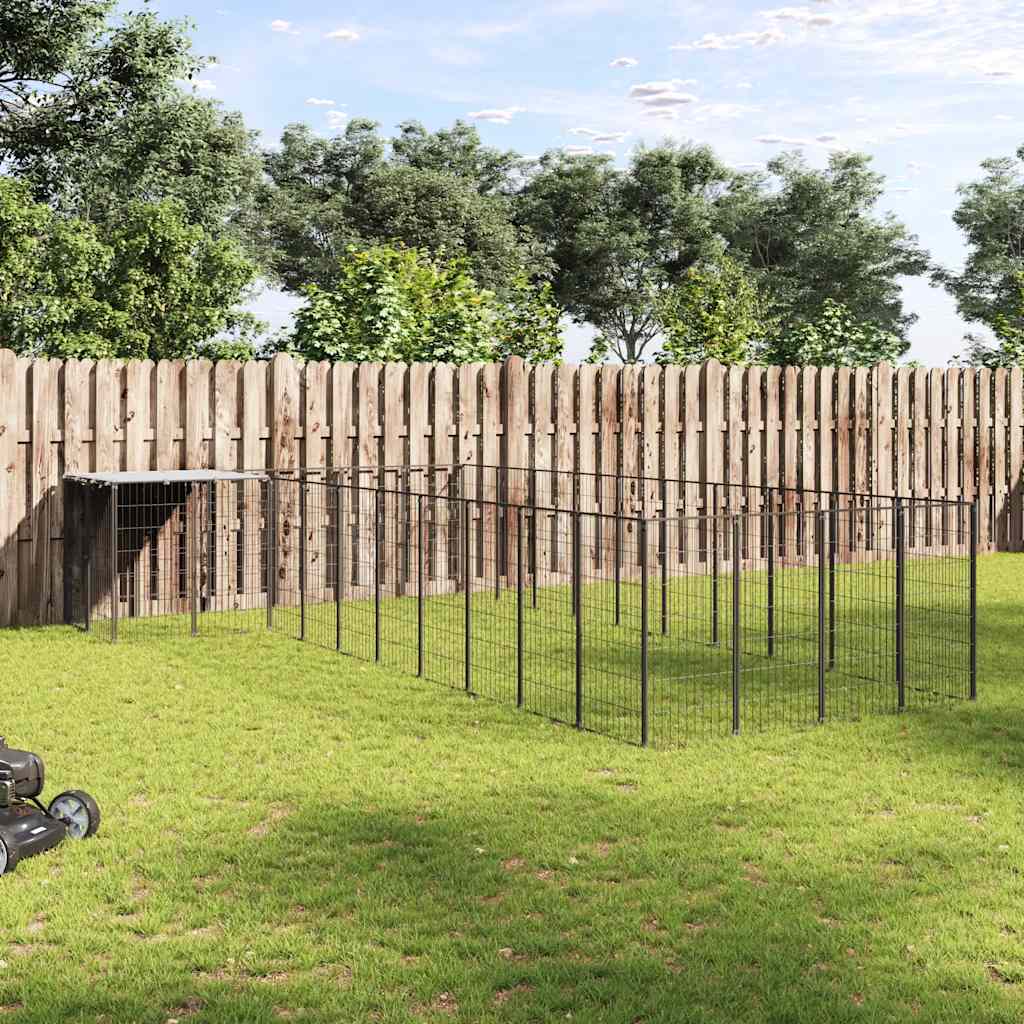 Canil 13,31 m² aço preto