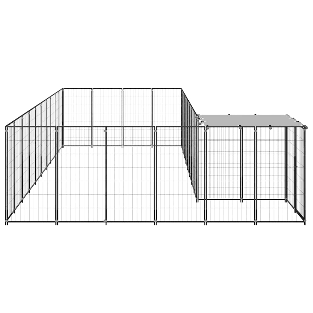 Canil 13,31 m² aço preto