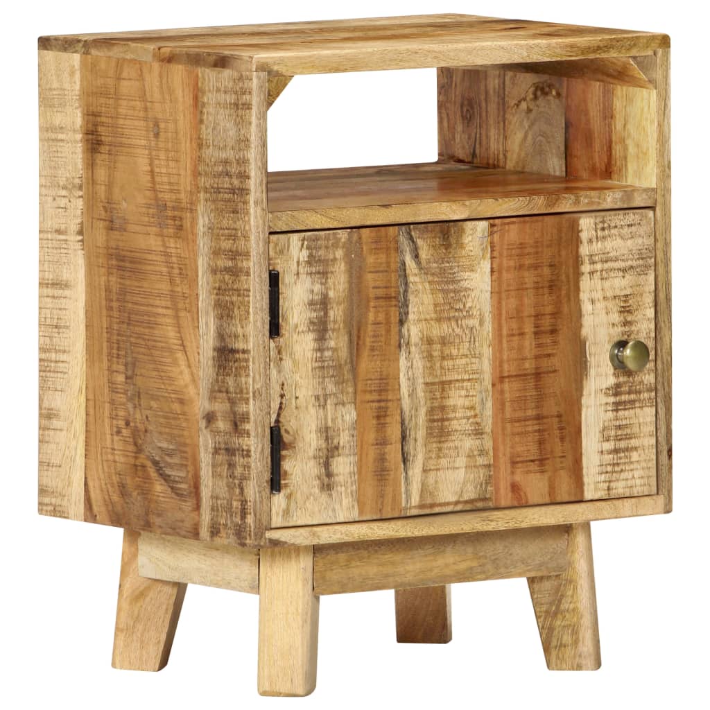 Mesa de cabeceira 40x30x50 cm madeira de mangueira áspera