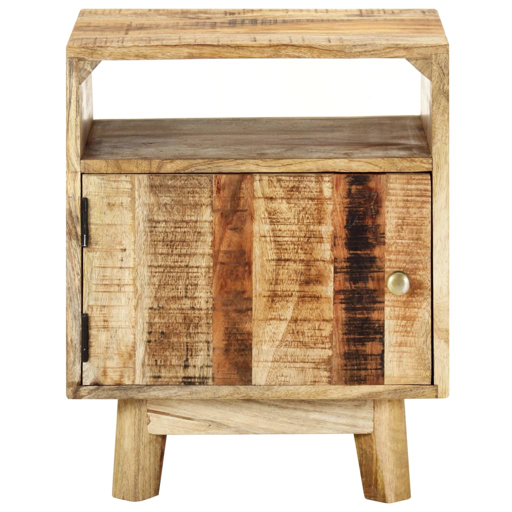 Mesa de cabeceira 40x30x50 cm madeira de mangueira áspera