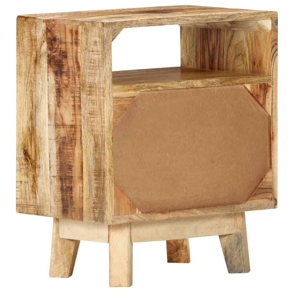 Mesa de cabeceira 40x30x50 cm madeira de mangueira áspera