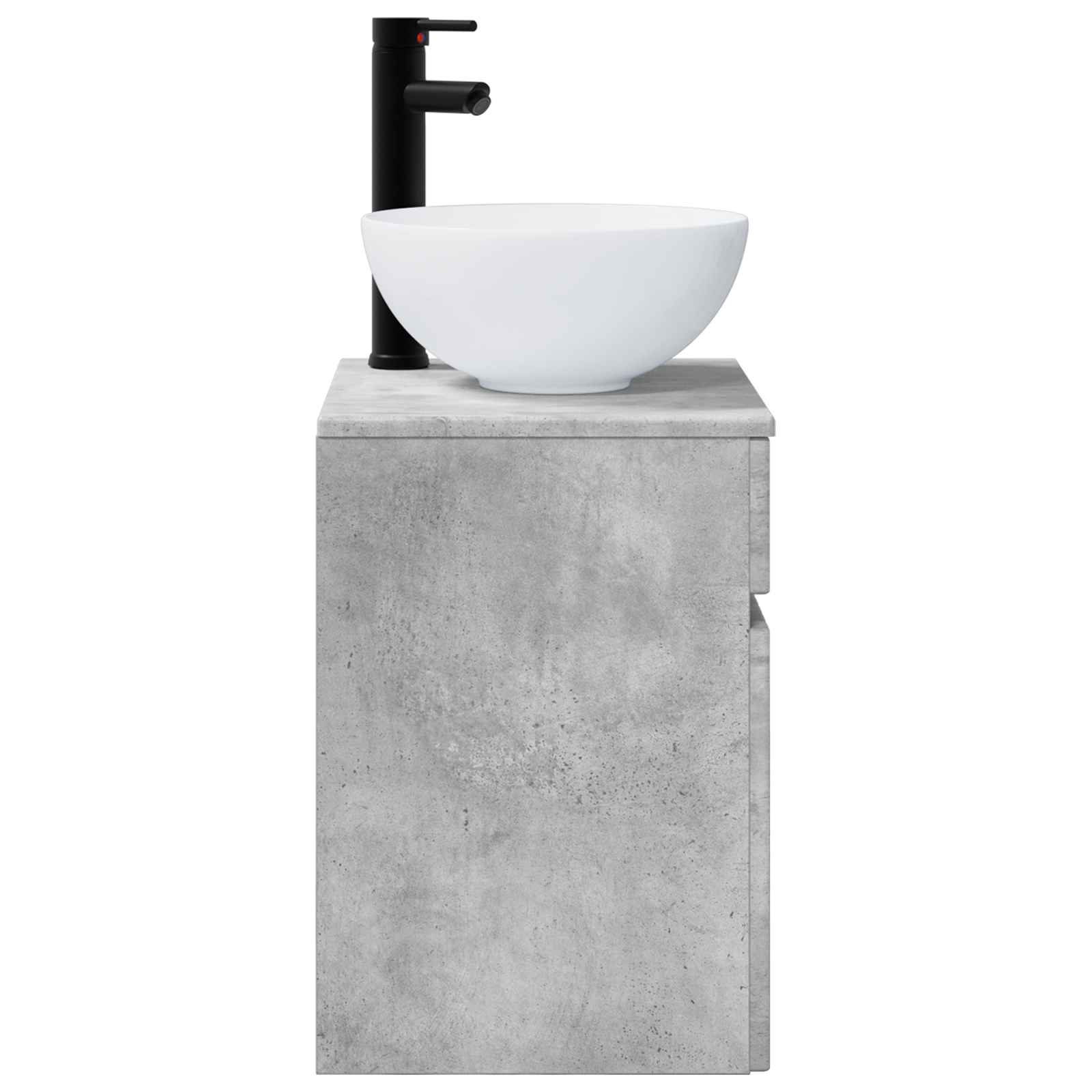 Vanidade de pia de parede cinzento cimento 39 x 41 x 64,5 cm