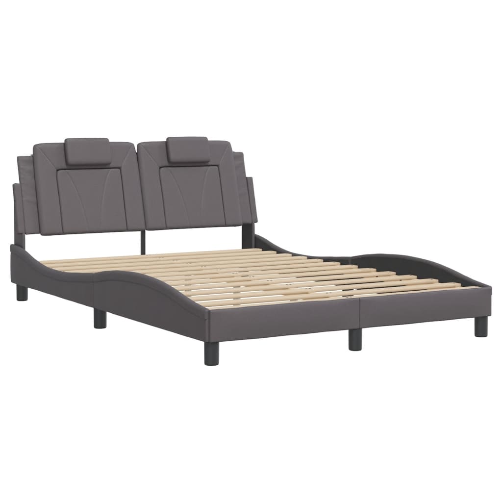Estrutura de cama viana com LED sem colchão 120x200cm cinza