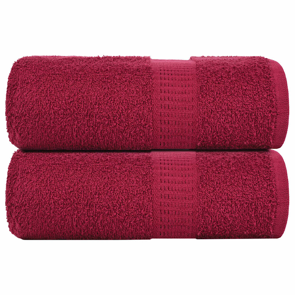 Toalhas de rosto frogn 2 peças bordeaux 30x30 cm 360 g/m²