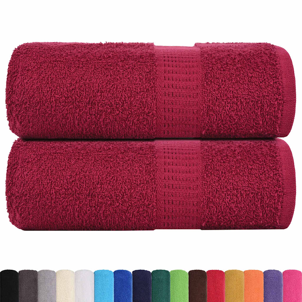 Toalhas de rosto frogn 2 peças bordeaux 30x30 cm 360 g/m²