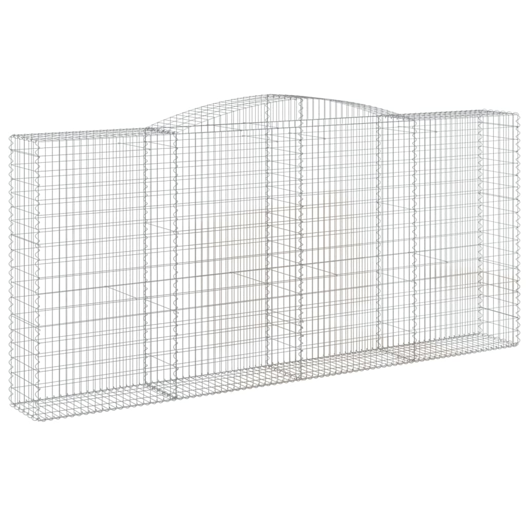 Cestos gabião arqueados 8pcs 400x50x180/200cm ferro galvanizado