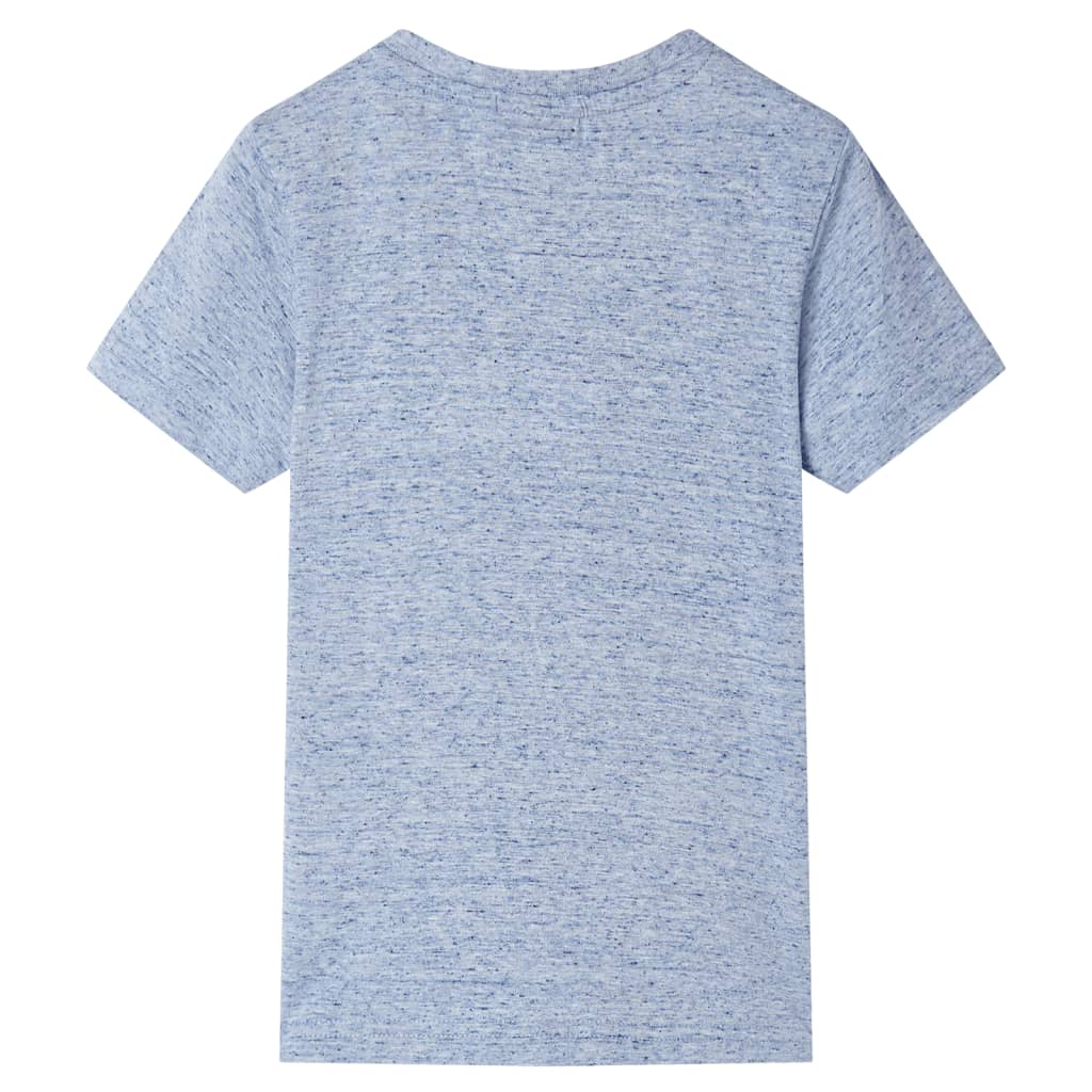 T-shirt de manga curta para criança azul-mesclado 116