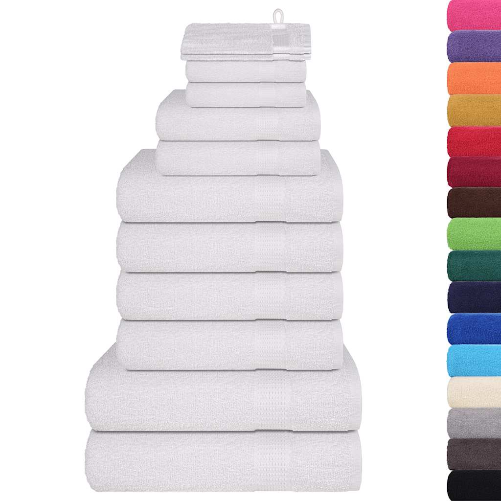 12Pcs conjunto de toalhas frogn 360 g/m² branco