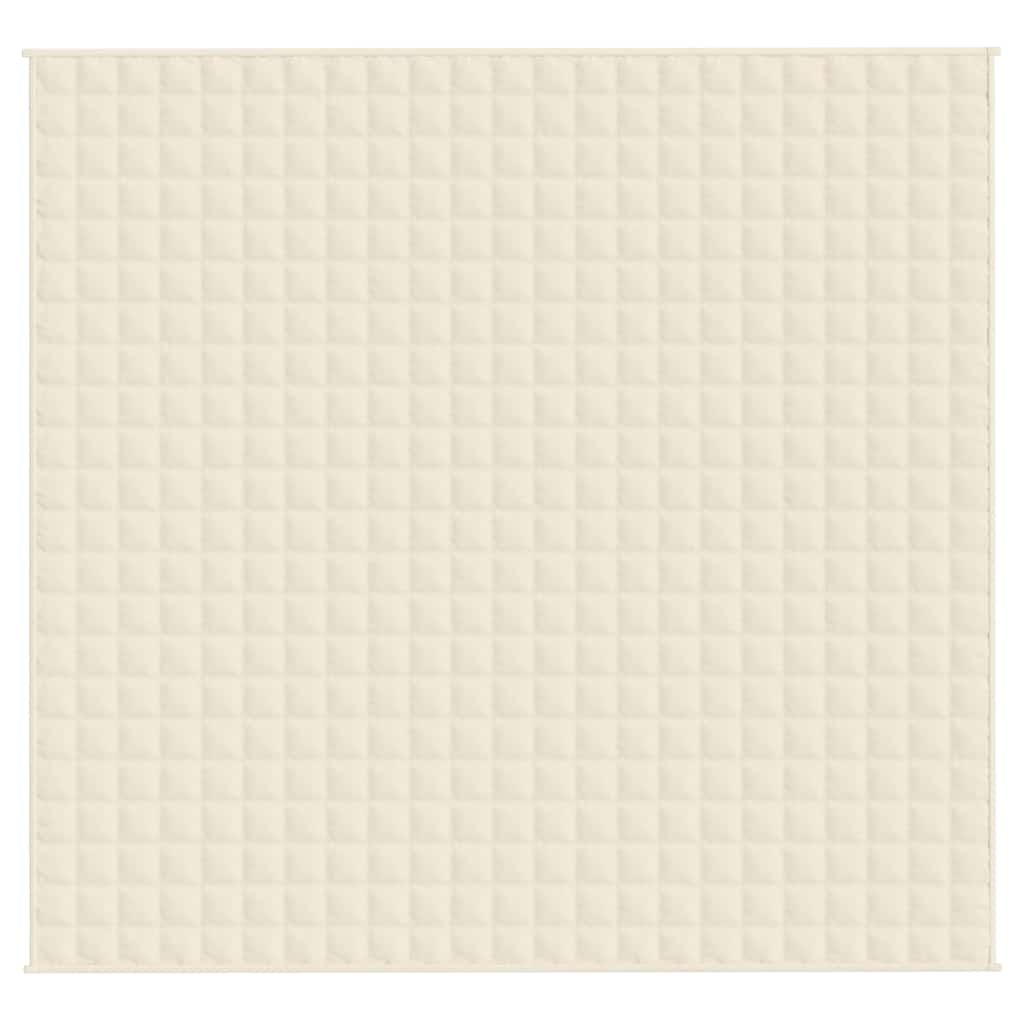 Manta pesada 11 kg 220x235 cm tecido creme-claro