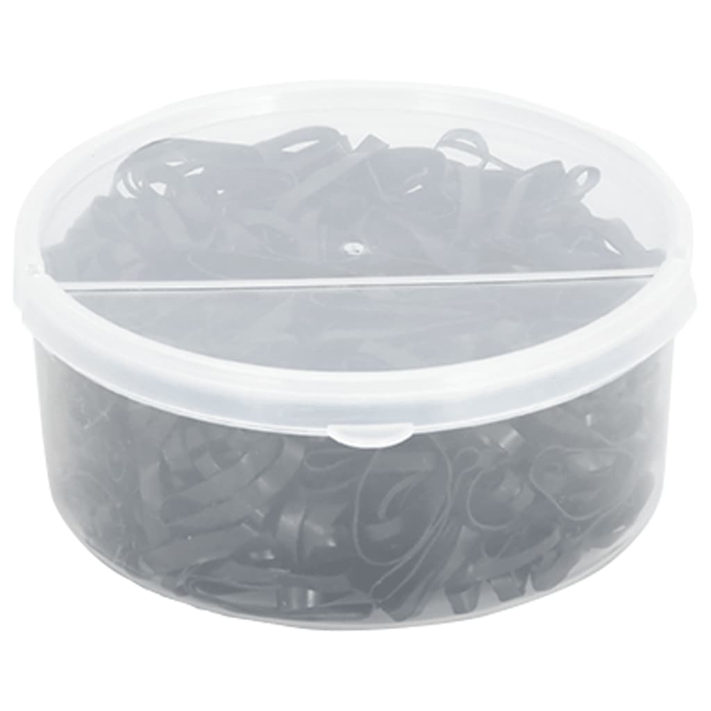 Elásticos para tranças de cavalos 500 pcs silicone preto