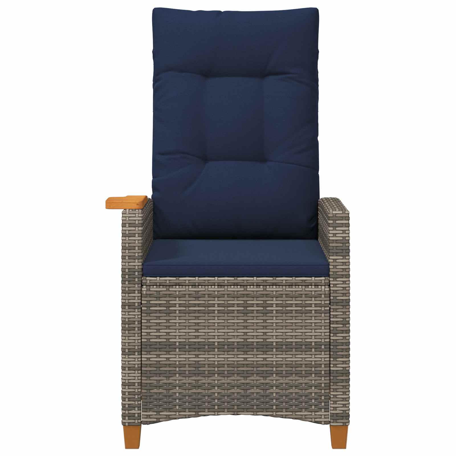 Cadeira reclinável com prato para chá 62 x 64 x 112 cm vime PE