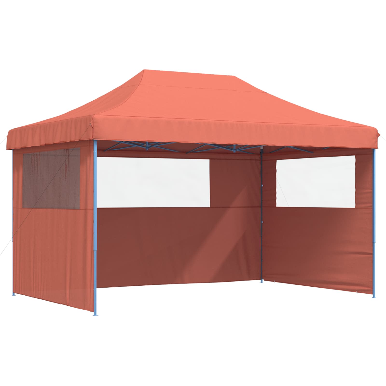 Tenda p/ festas pop-up dobrável 3 paredes laterais terracotta