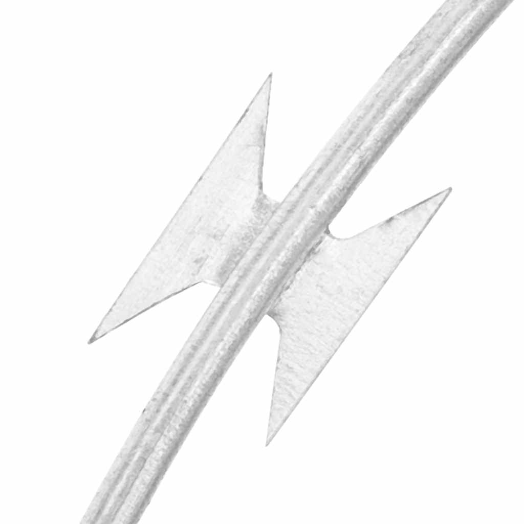 Rolo de arame farpado bto-22 concertina aço galvanizado 150 m