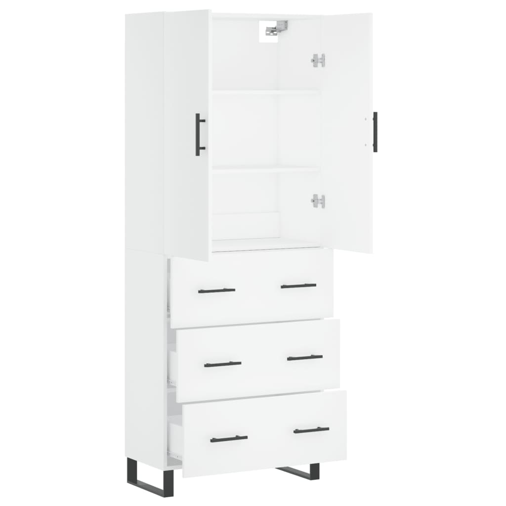 Armário alto 69,5x34x180 cm derivados de madeira branco