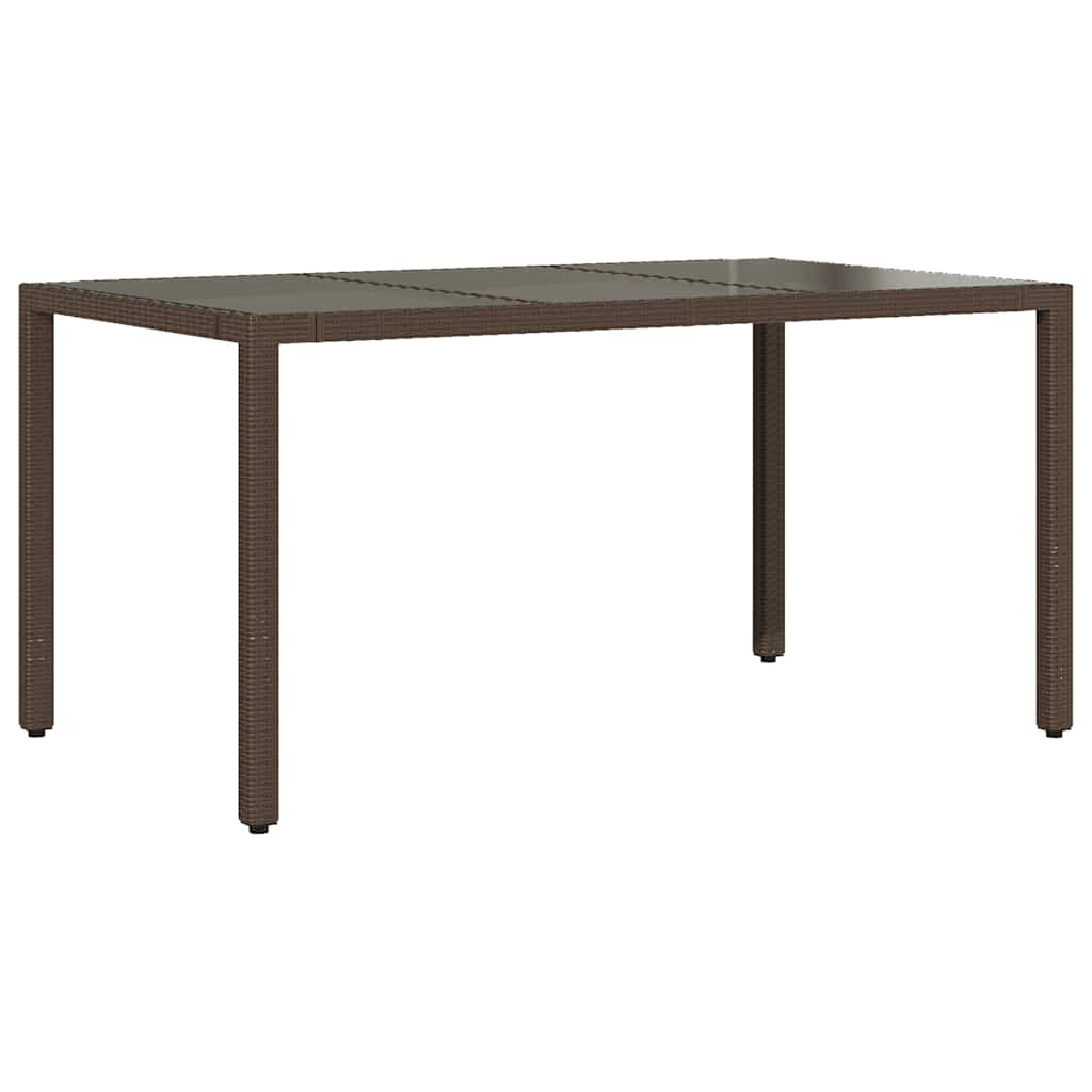 7 Pcs conjunto bistrô de jardim c/ almofadões vime PE castanho