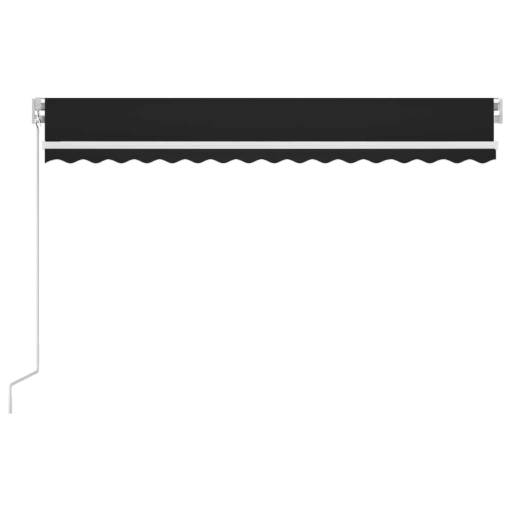 Toldo retrátil manual com LED 450x350 cm antracite