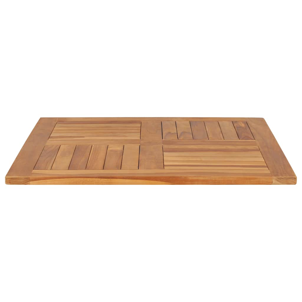 Tampo de mesa quadrado 80x80x2,5 cm madeira de teca maciça