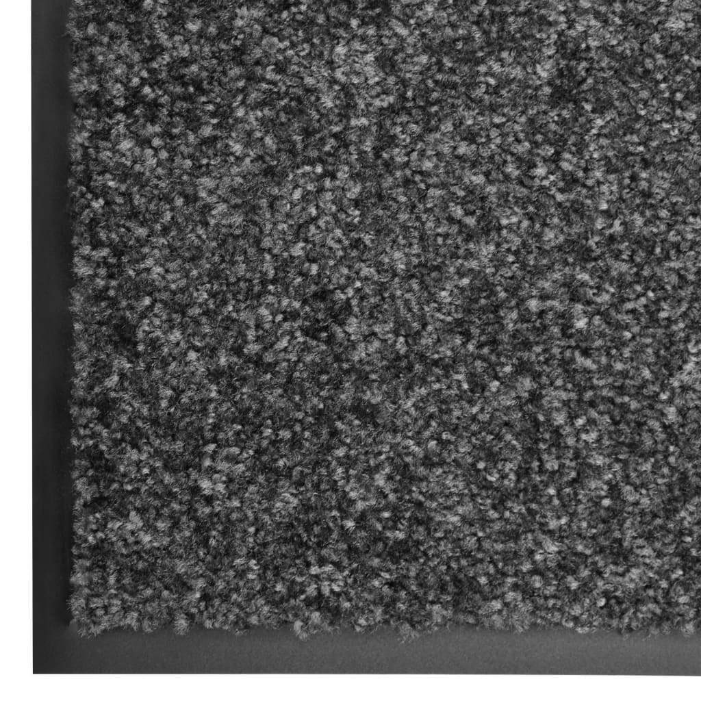 Tapete de porta lavável 90x150 cm antracite