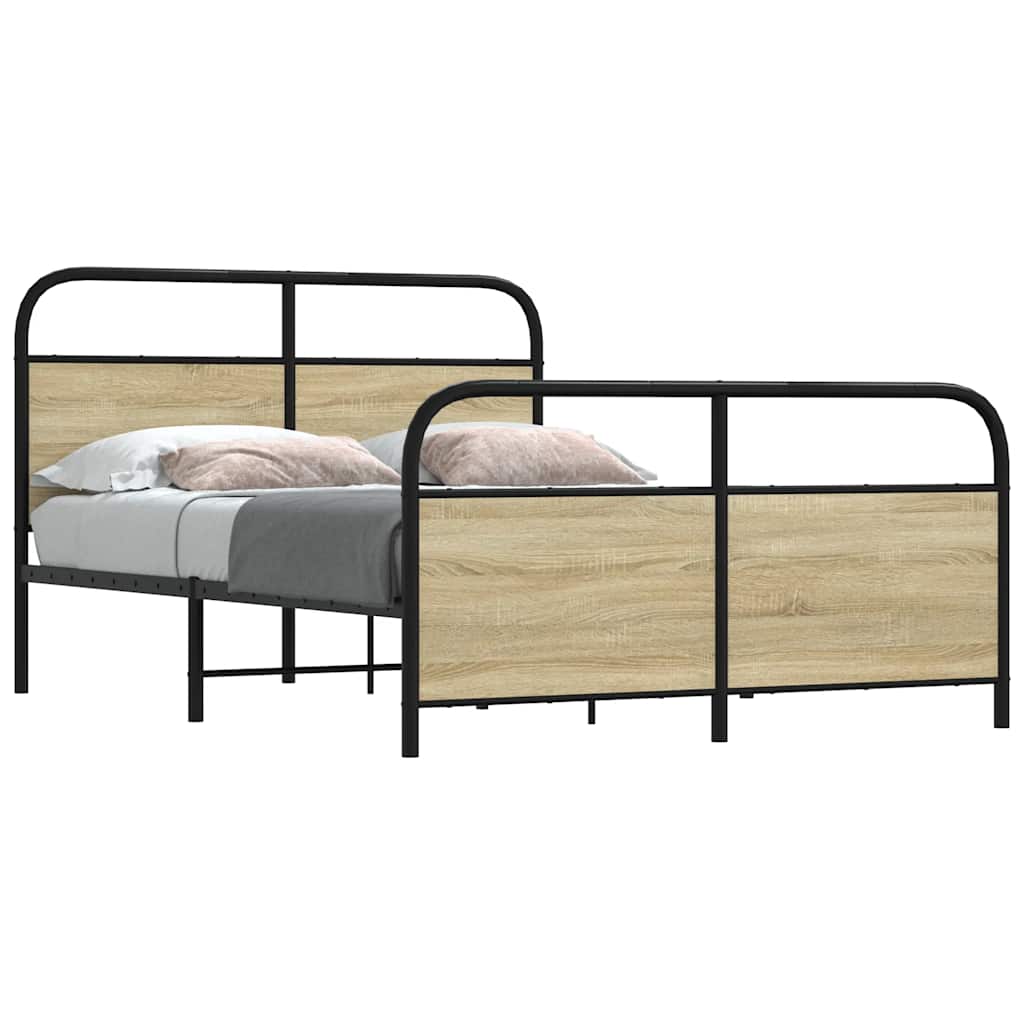 Estrutura cama s/ colchão derivados de madeira carvalho sonoma