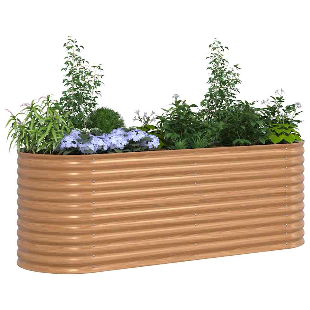 Cama elevada castanho 240 x 80 x 81 cm aço