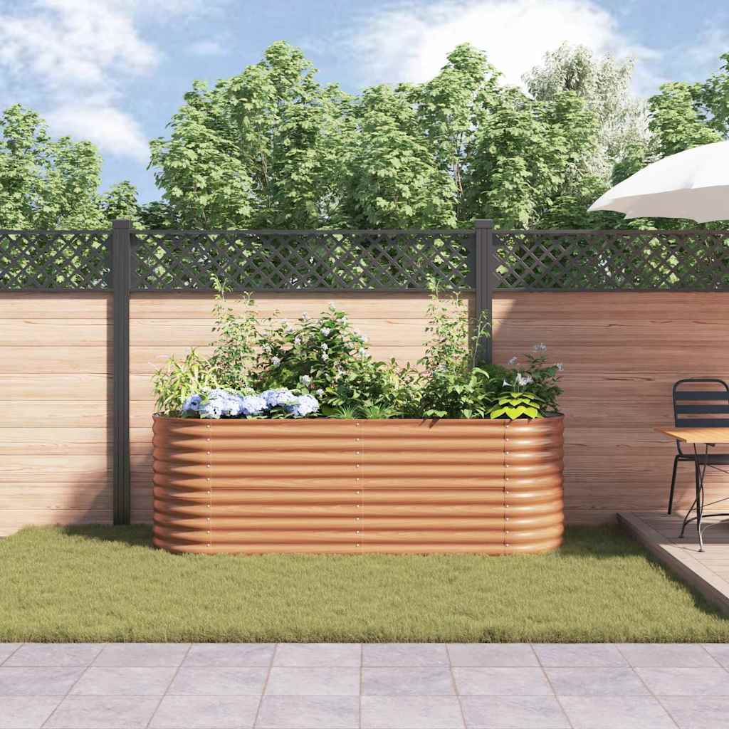 Cama elevada castanho 240 x 80 x 81 cm aço