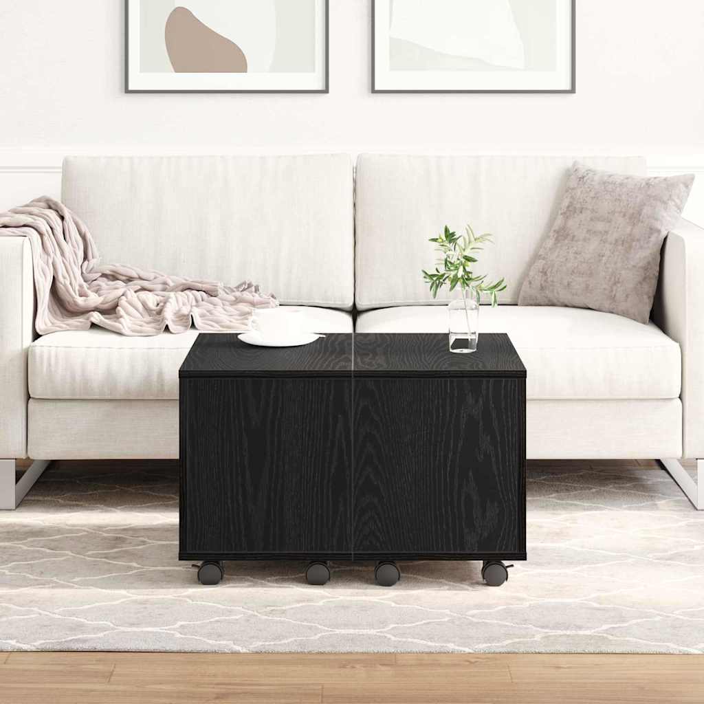 Mesa de centro carvalho preto 60 x 60 x 38 cm