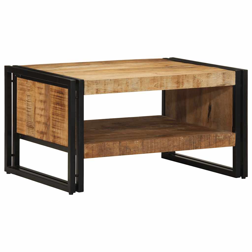 Mesa de centro 70x50x38 cm madeira de mangueira áspera maciça