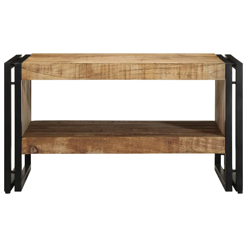 Mesa de centro 70x50x38 cm madeira de mangueira áspera maciça
