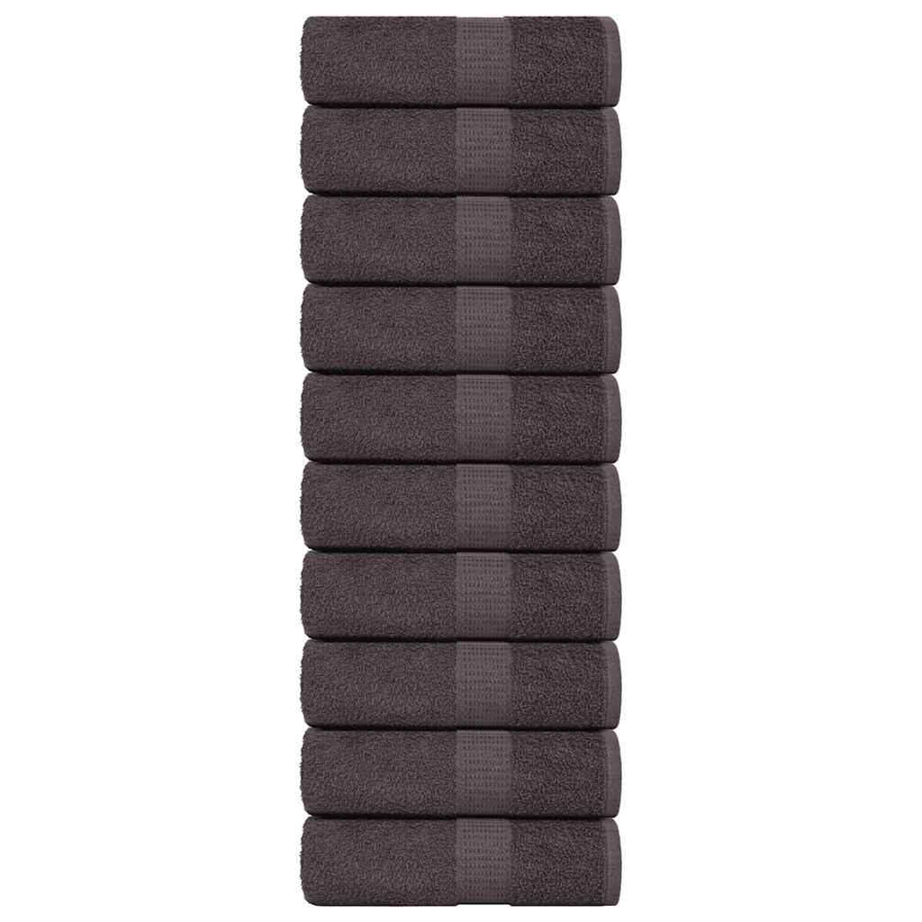 Toalhas de bidé frogn 10 pcs 30x50 cm 360 g/m² antracite