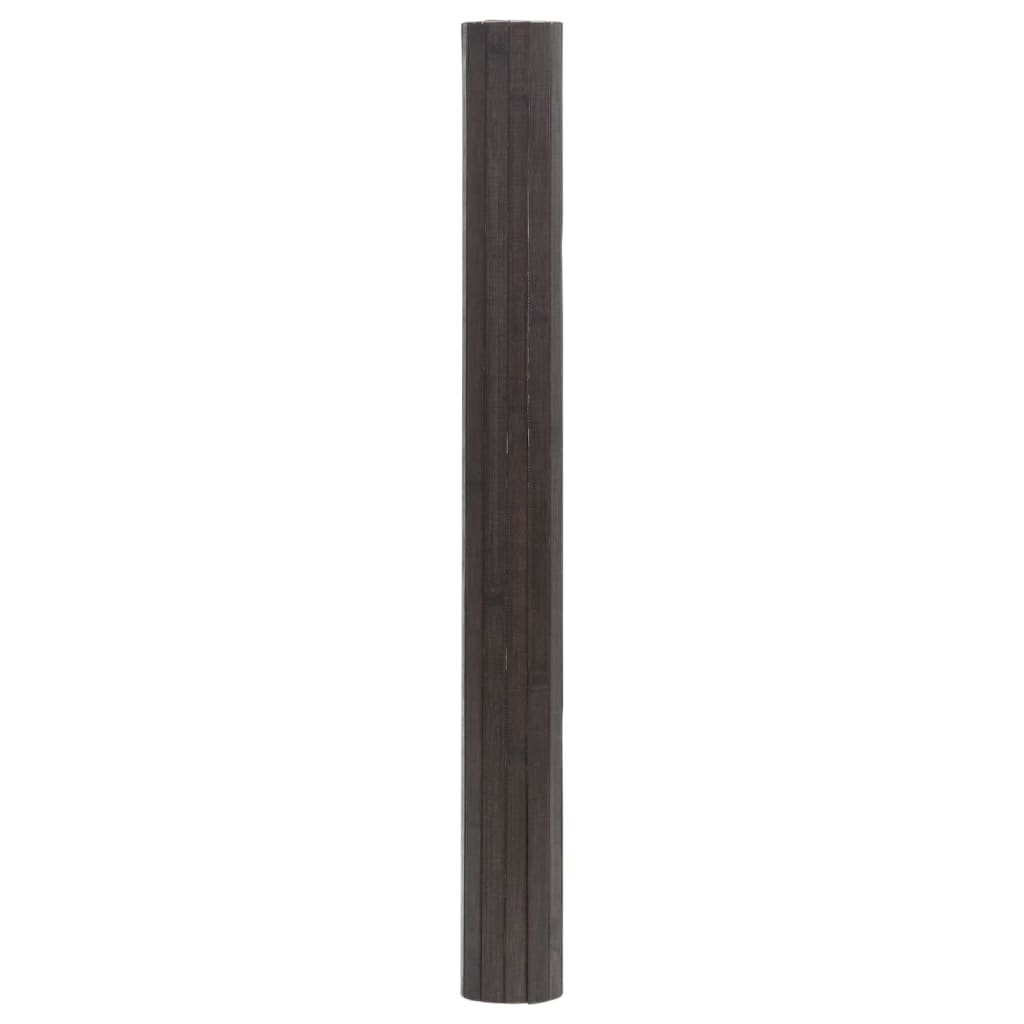 Tapete retangular 70x300 cm bambu castanho-escuro