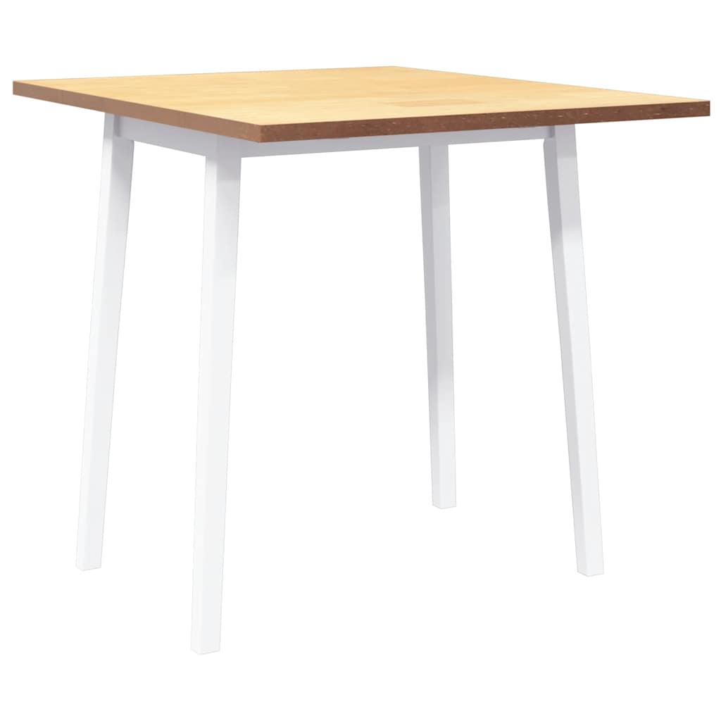 Mesa de jantar madeira seringueira maciça branco