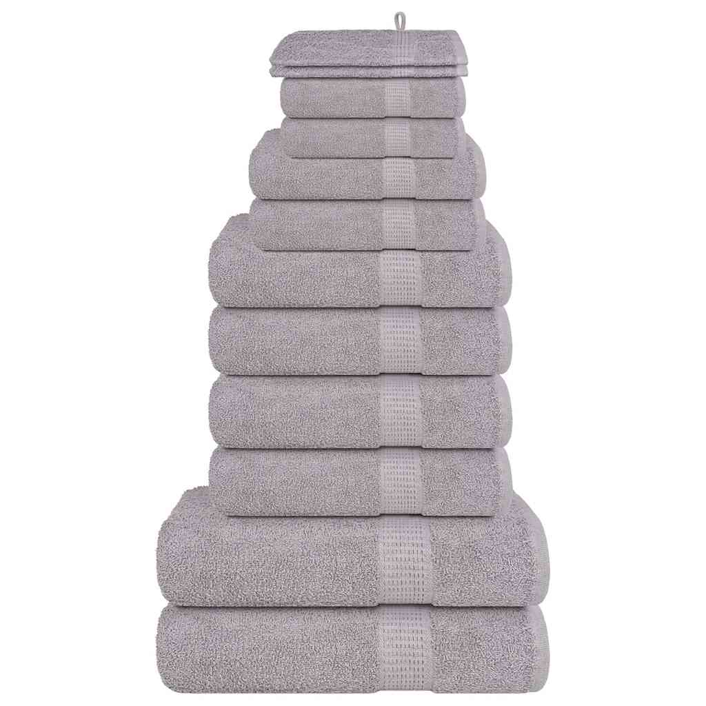 12Pcs conjunto de toalhas frogn 360 g/m² cinza