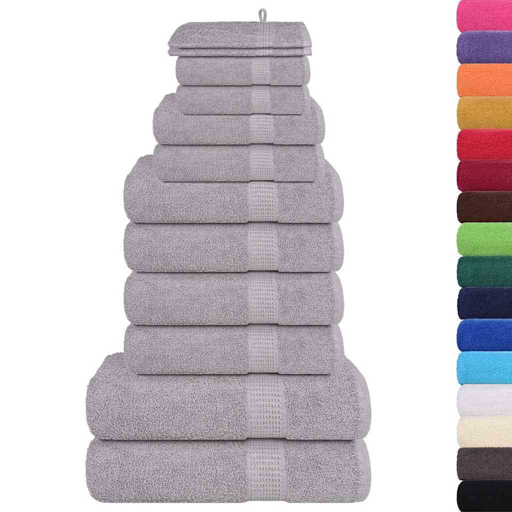 12Pcs conjunto de toalhas frogn 360 g/m² cinza