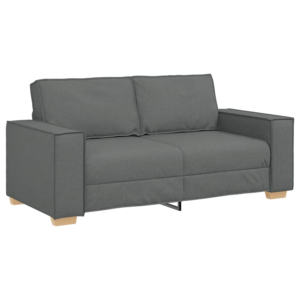 Sofá de 2 lugares cinza escuro 180x78x84 cm tecido