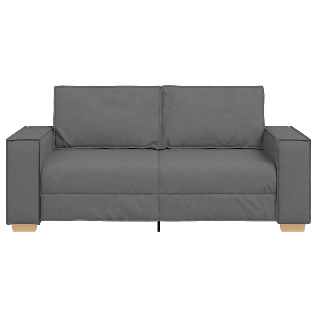 Sofá de 2 lugares cinza escuro 180x78x84 cm tecido