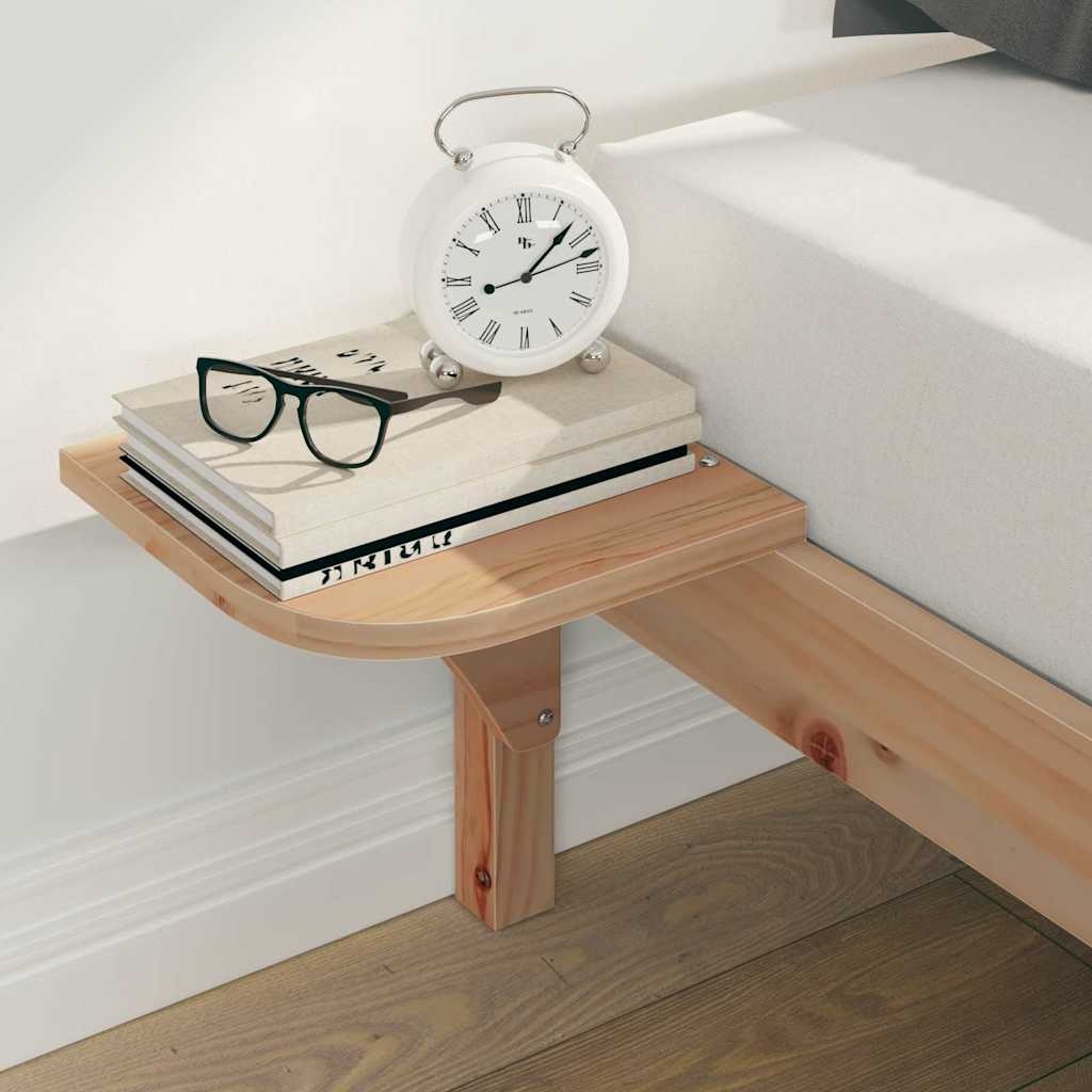 Cama com mesas laterais natural 180 x 210 cm