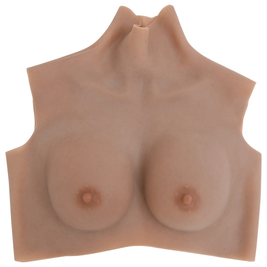 Peitoral de silicone bronzeado copa b