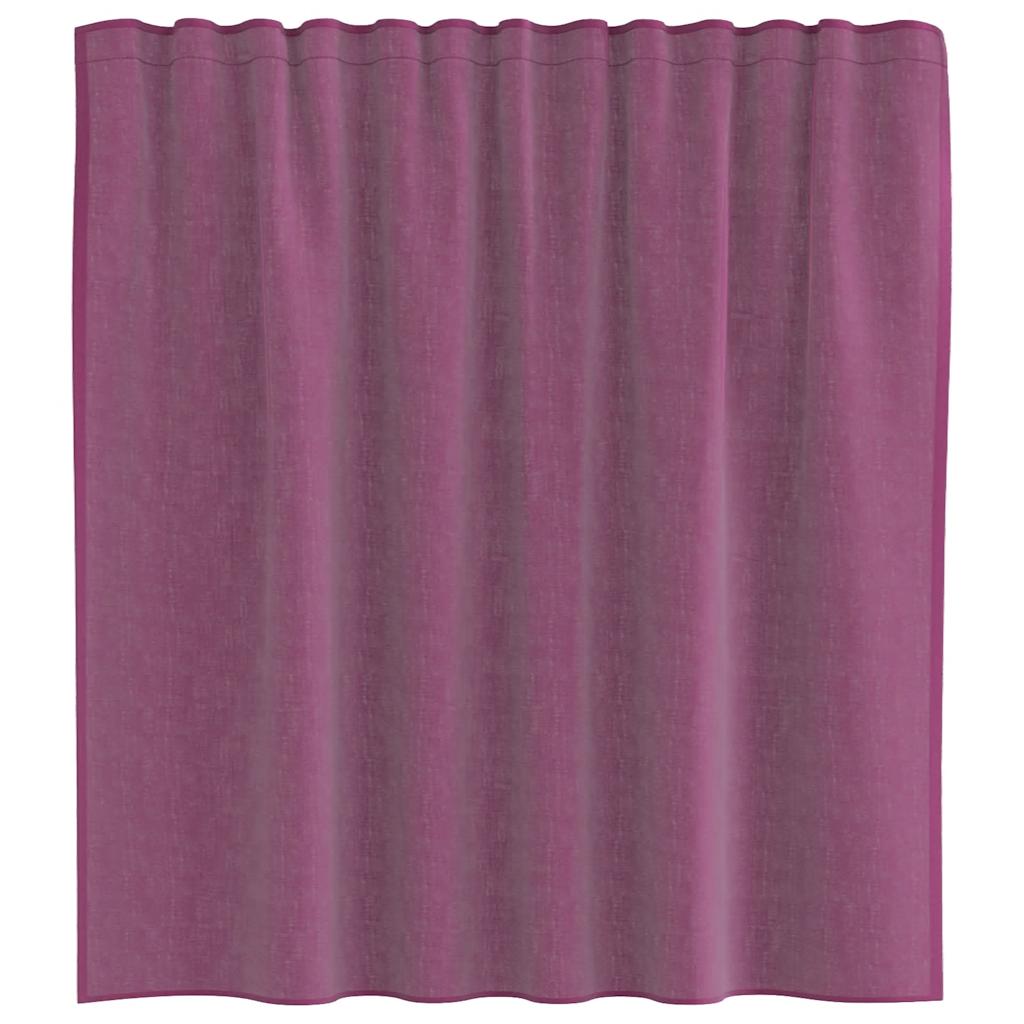 Cortinas de voile com bolsos para varão 2 pcs roxo
